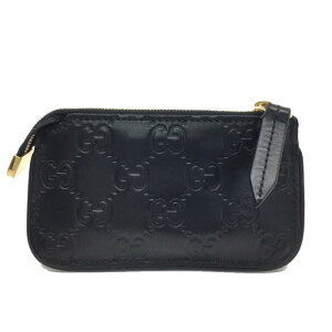 Gucci Black Case Leather Key Ring Gg